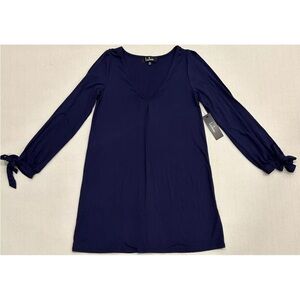 Lulu's NWT Shift Dress Short Navy Blue Jersey Knit Size XS